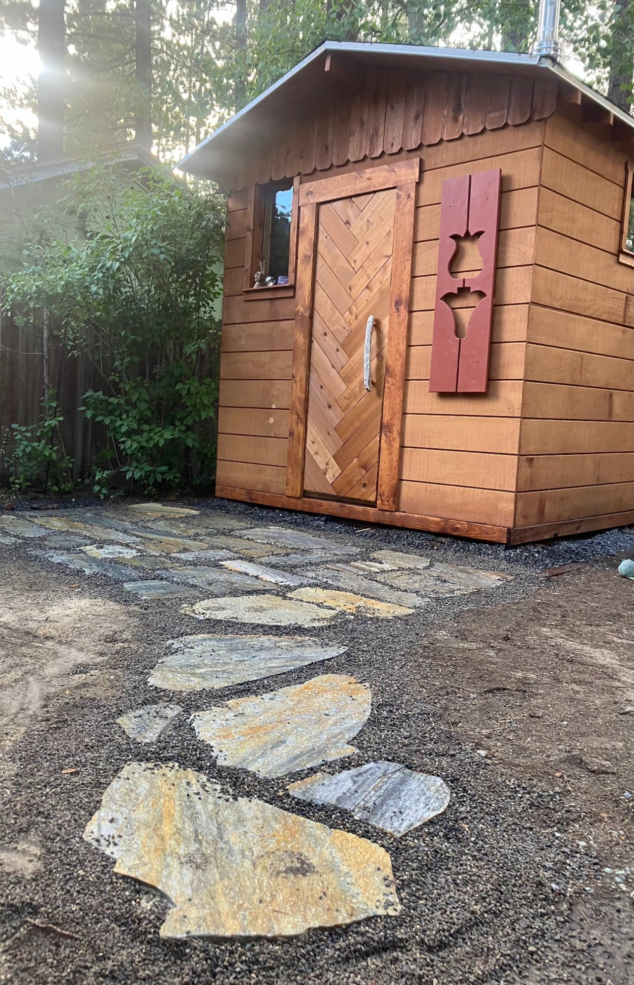 8x8 wood-fired cedar sauna in South Lake Tahoe